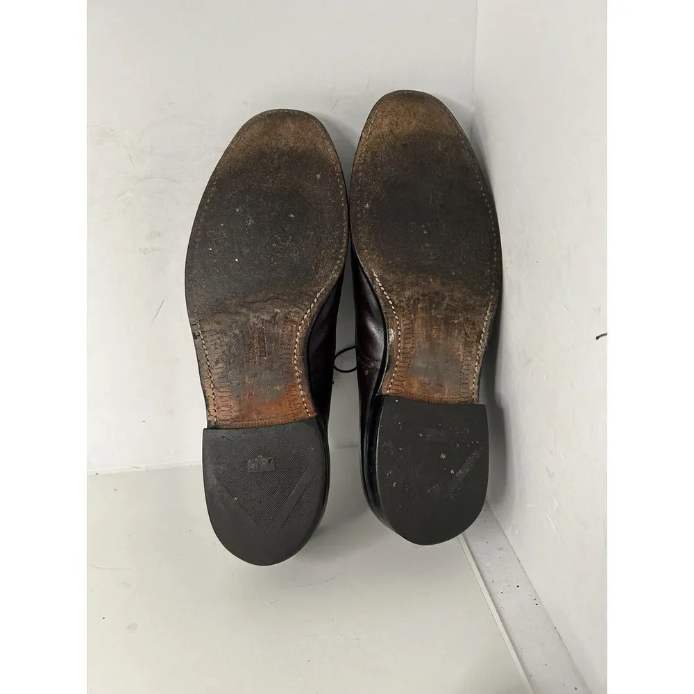 Allen Edmonds Hunter Burgundy Men's 8.5 E Leather‎ USA Oxfords Tassel Shoes